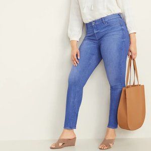 Mid Rise Medium Wash Rockstar Skinny Jeans